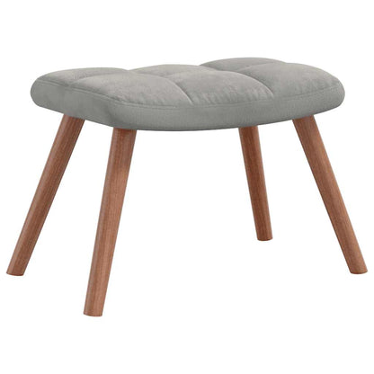 vidaXL Relaxsessel mit Hocker Hellgrau Samt