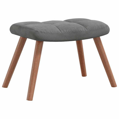 vidaXL Relaxsessel mit Hocker Dunkelgrau Samt