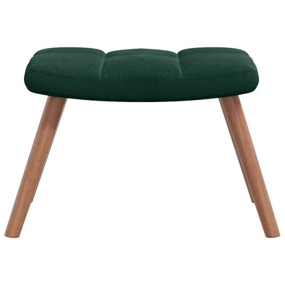 vidaXL Relaxsessel mit Hocker Dunkelgrün Samt
