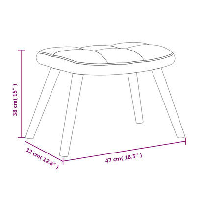vidaXL Relaxsessel mit Hocker Hellgrün Samt