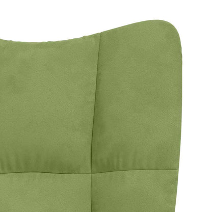 vidaXL Relaxsessel mit Hocker Hellgrün Samt
