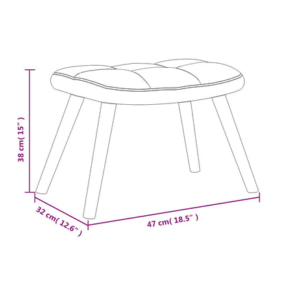 vidaXL Relaxsessel mit Hocker Rosa Samt