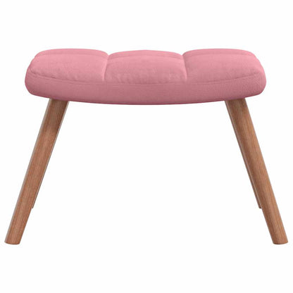 vidaXL Relaxsessel mit Hocker Rosa Samt