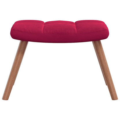vidaXL Relaxsessel mit Hocker Weinrot Samt