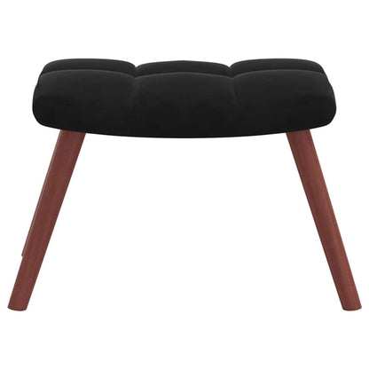 vidaXL Relaxsessel mit Hocker Schwarz Samt