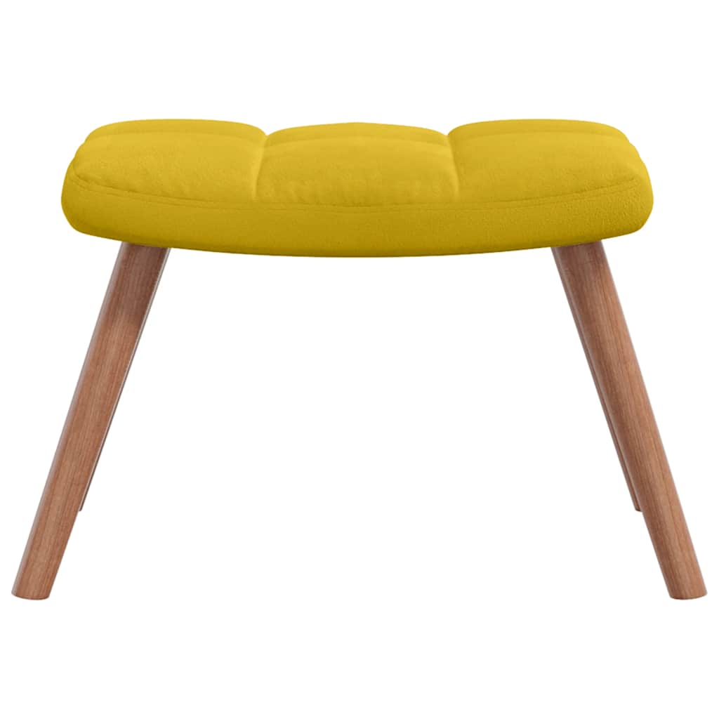 vidaXL Relaxsessel mit Hocker Senfgelb Samt