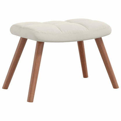vidaXL Relaxsessel mit Hocker Cremeweiß Samt