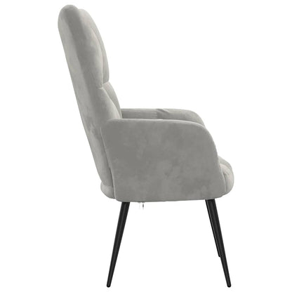 vidaXL Fauteuil de relaxation gris clair velours