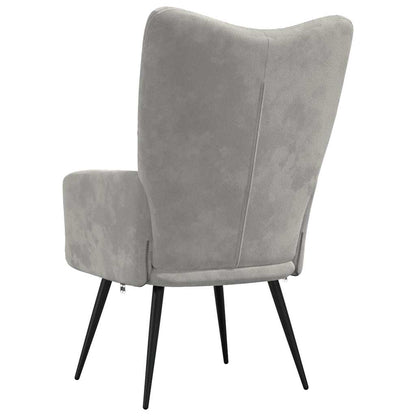 vidaXL Fauteuil de relaxation gris clair velours