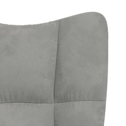 vidaXL Fauteuil de relaxation gris clair velours
