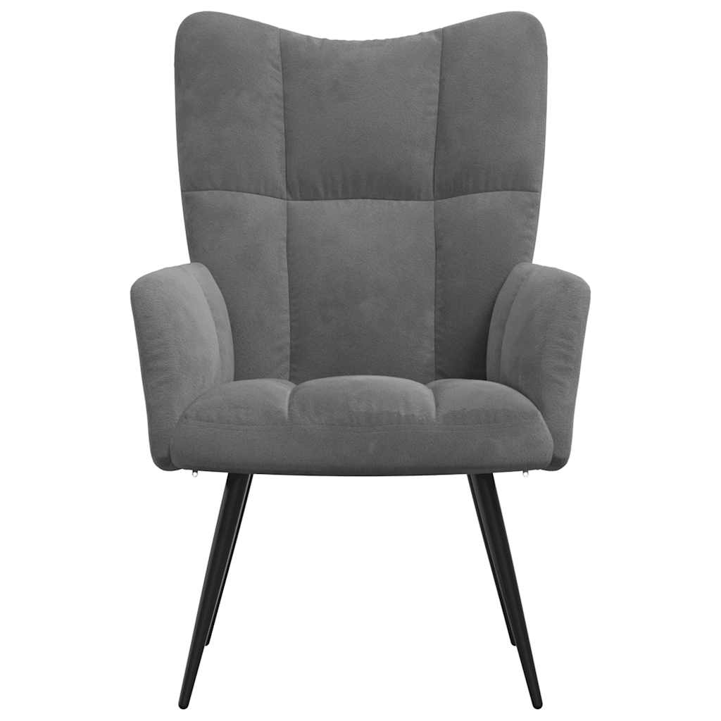 vidaXL Relaxsessel Dunkelgrau Samt
