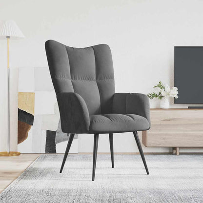 vidaXL Relaxsessel Dunkelgrau Samt