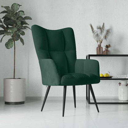 vidaXL Relaxsessel Dunkelgrün Samt