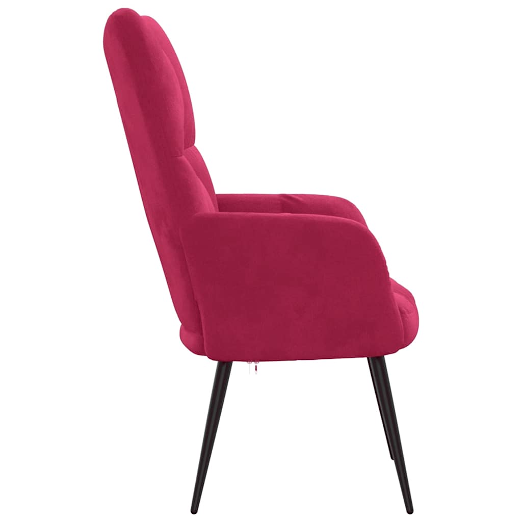 vidaXL Relaxsessel Weinrot Samt