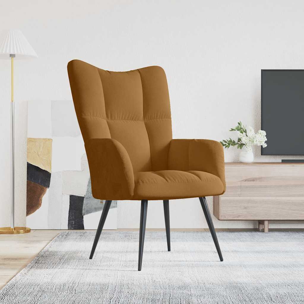 vidaXL Relaxsessel Braun Samt
