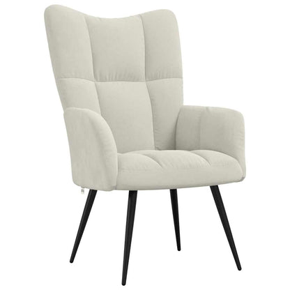 vidaXL Relaxsessel Cremeweiß Samt