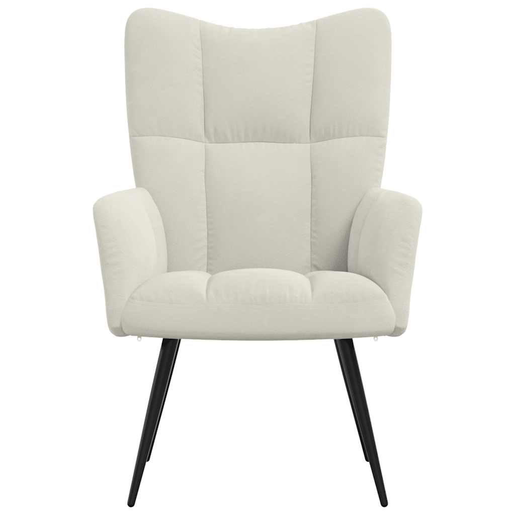 vidaXL Relaxsessel Cremeweiß Samt