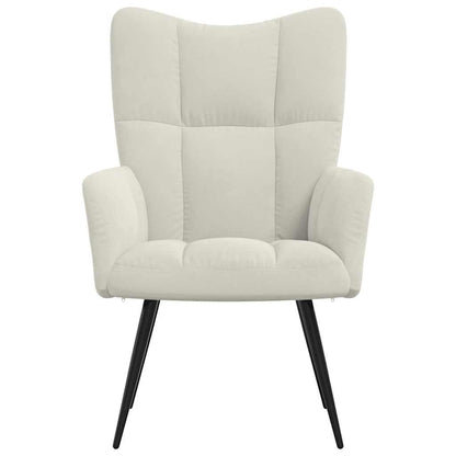 vidaXL Relaxsessel Cremeweiß Samt