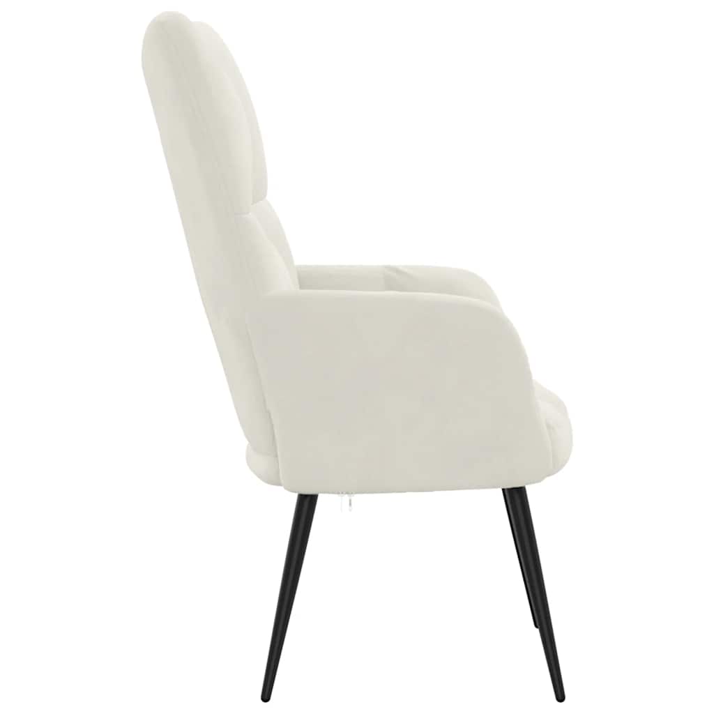 vidaXL Relaxsessel Cremeweiß Samt