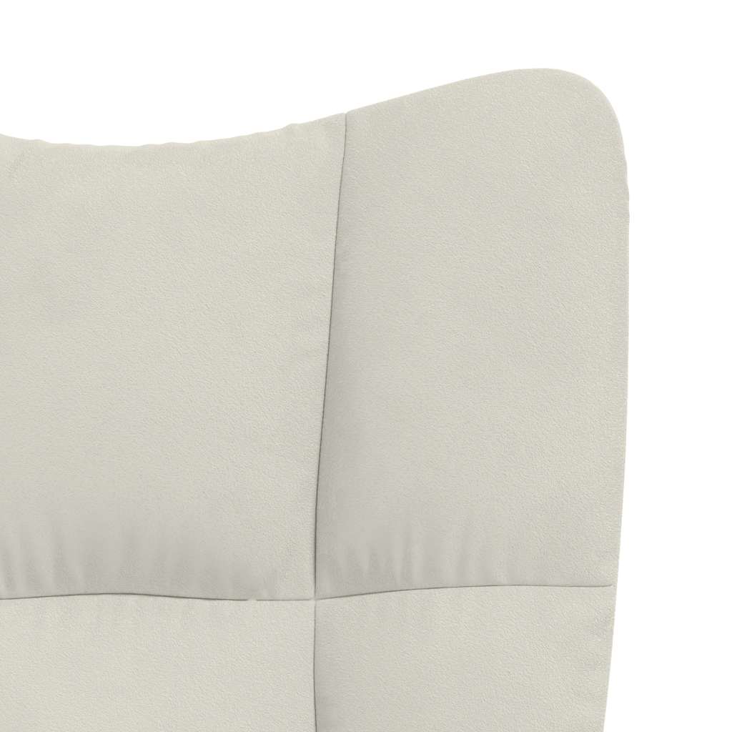 vidaXL Relaxsessel Cremeweiß Samt
