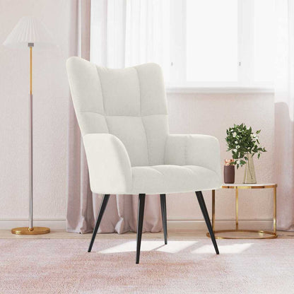 vidaXL Relaxsessel Cremeweiß Samt