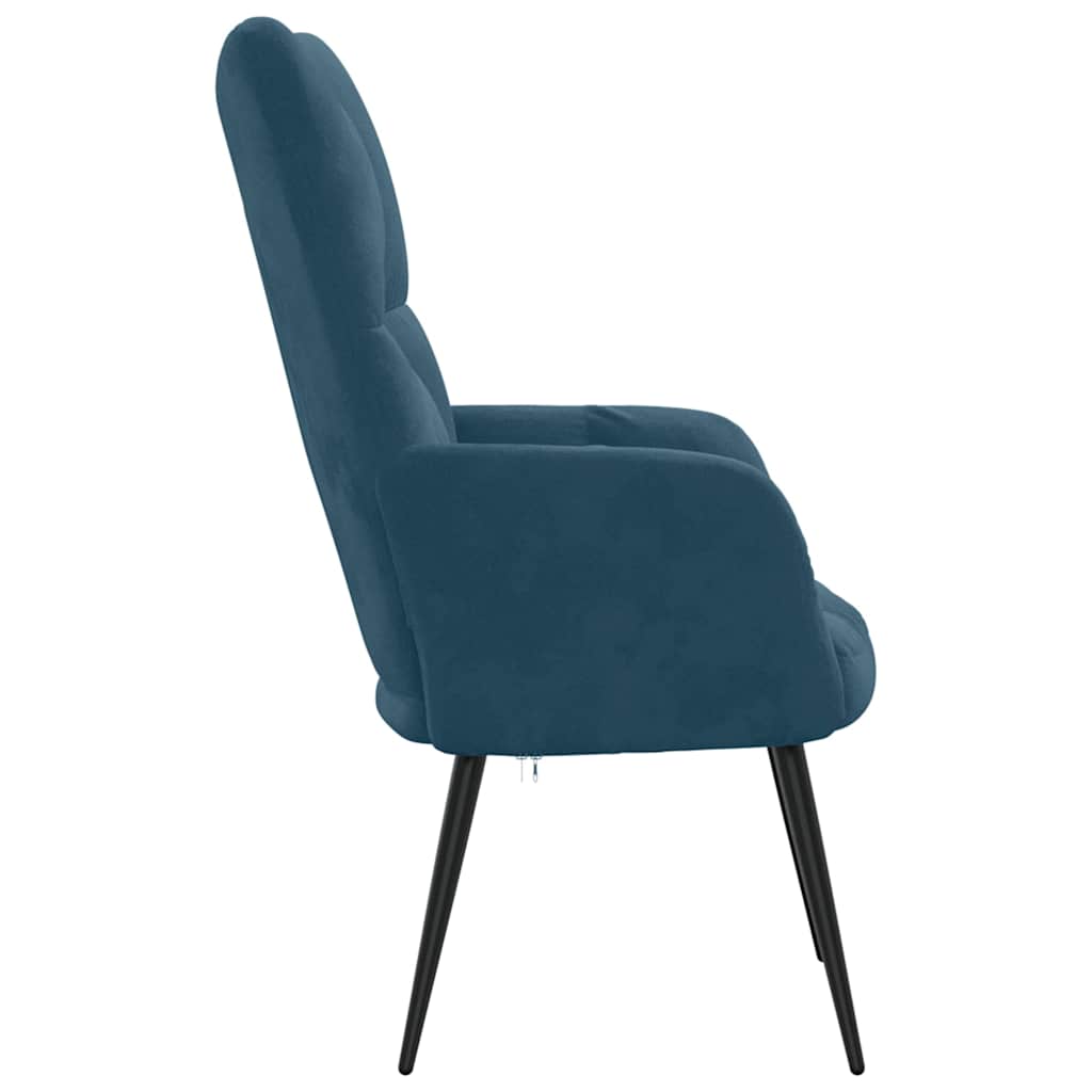 vidaXL Relaxsessel Blau Samt