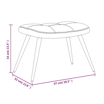 vidaXL Relaxsessel mit Hocker Dunkelgrau Samt