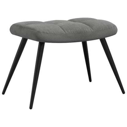 vidaXL Relaxsessel mit Hocker Dunkelgrau Samt