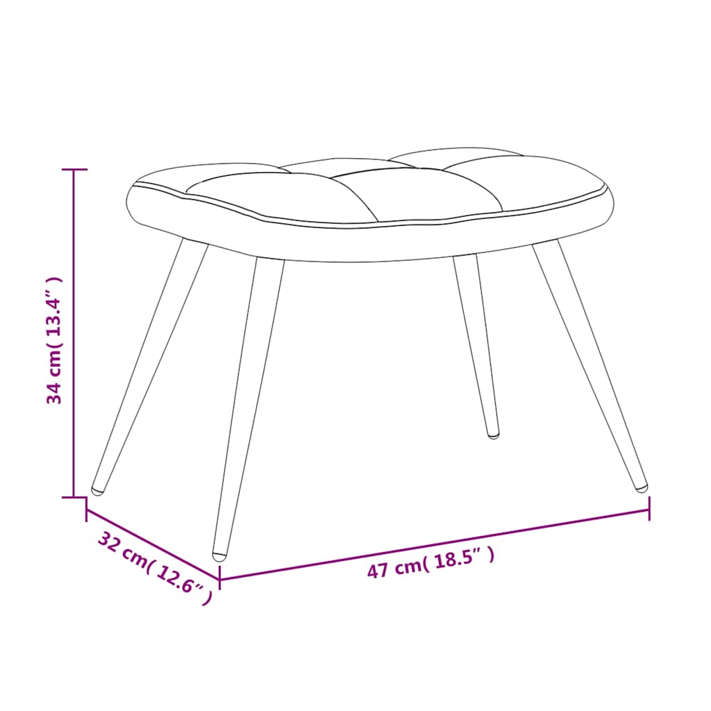 vidaXL Relaxsessel mit Hocker Dunkelgrün Samt