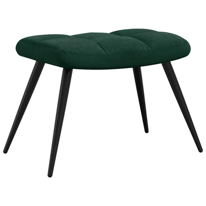 vidaXL Relaxsessel mit Hocker Dunkelgrün Samt