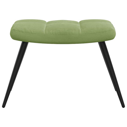 vidaXL Relaxsessel mit Hocker Hellgrün Samt