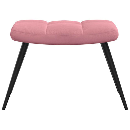 Relaxsessel mit Hocker Rosa Samt