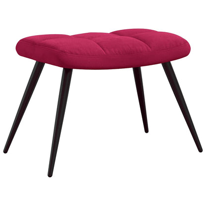 vidaXL Relaxsessel mit Hocker Weinrot Samt