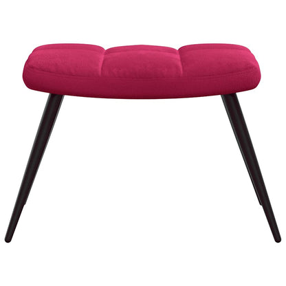 vidaXL Relaxsessel mit Hocker Weinrot Samt