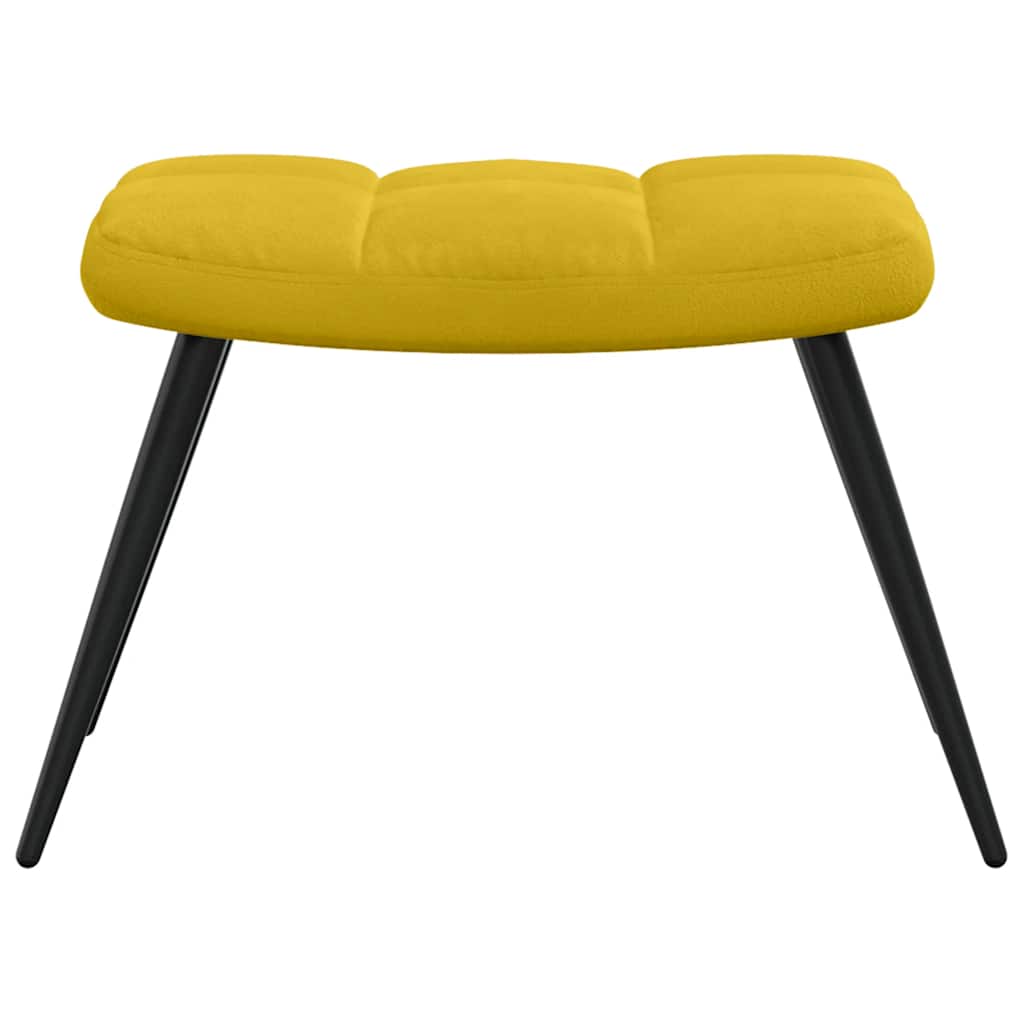 vidaXL Relaxsessel mit Hocker Senfgelber Samt