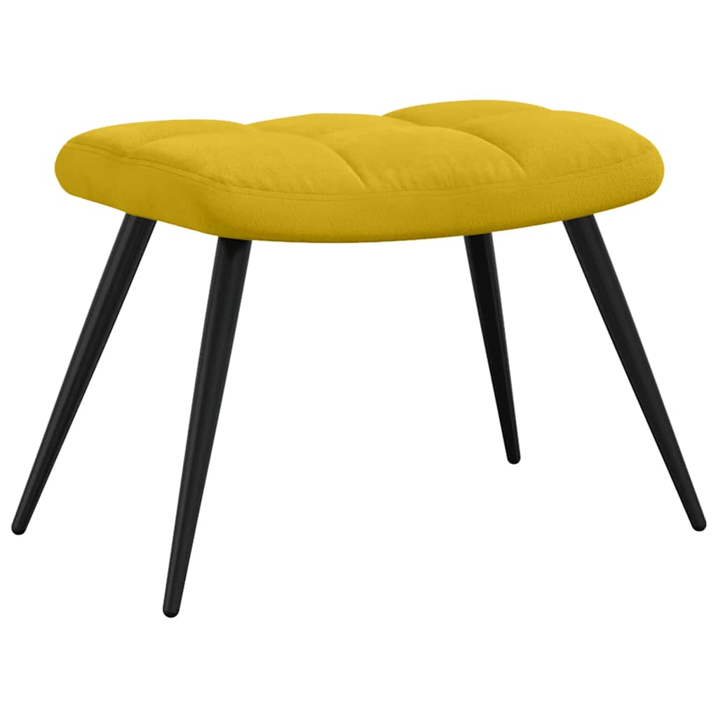 vidaXL Relaxsessel mit Hocker Senfgelber Samt