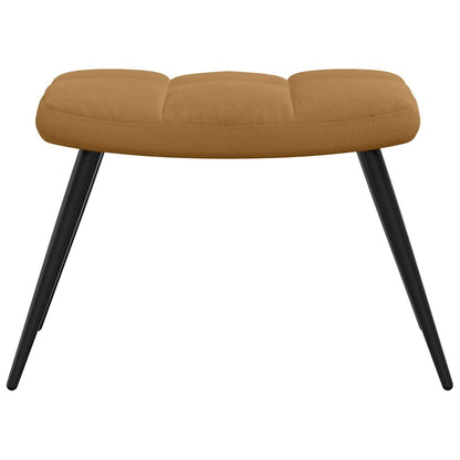vidaXL Relaxsessel mit Hocker Braun Samt