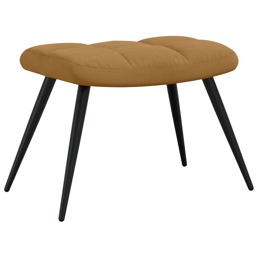 vidaXL Relaxsessel mit Hocker Braun Samt