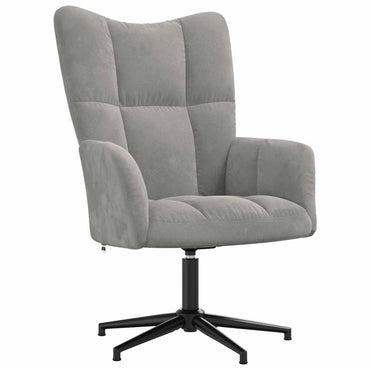 vidaXL Relaxsessel Hellgrau Samt