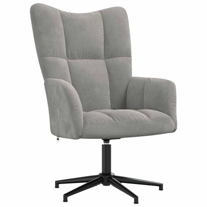 vidaXL Relaxsessel Hellgrau Samt