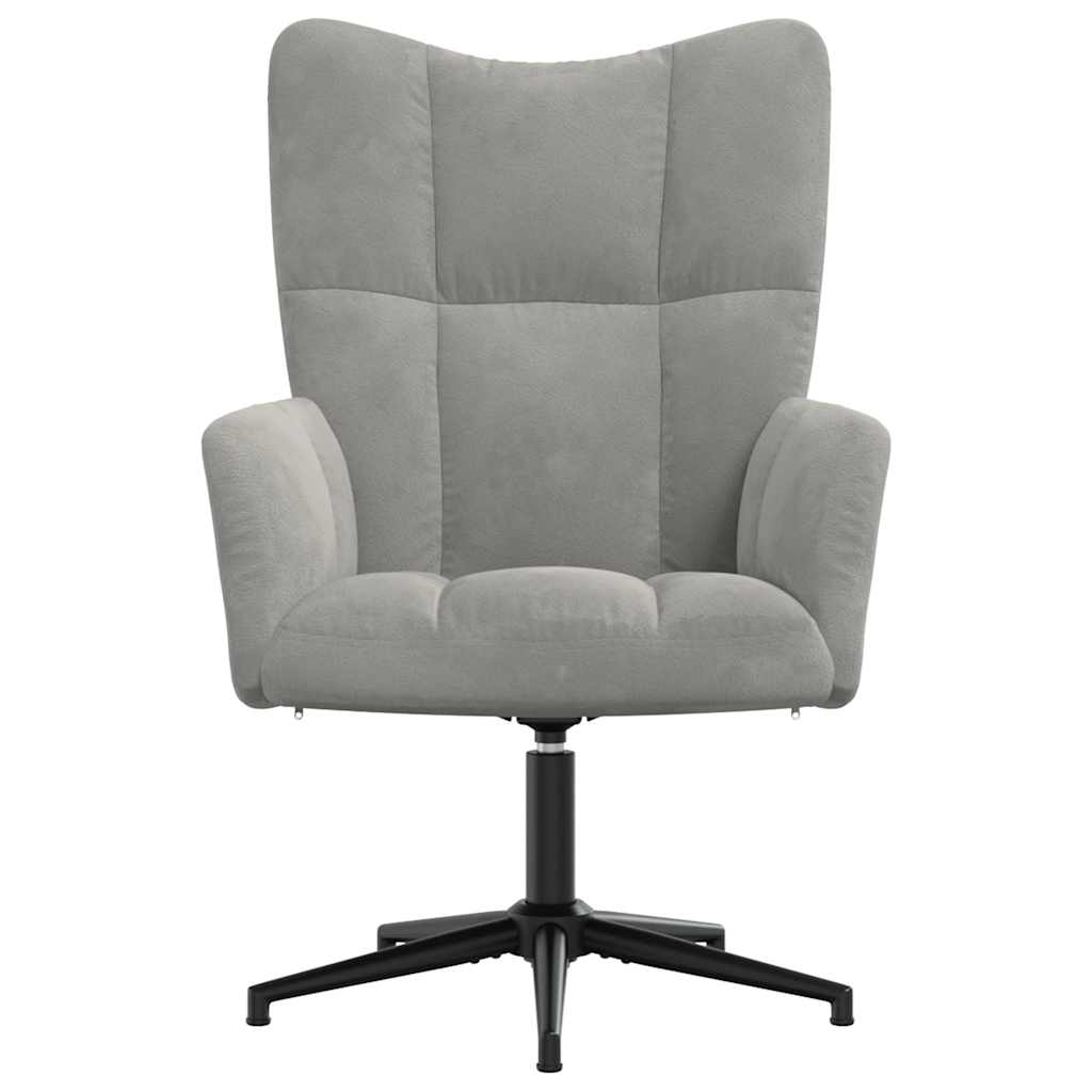 vidaXL Relaxsessel Hellgrau Samt