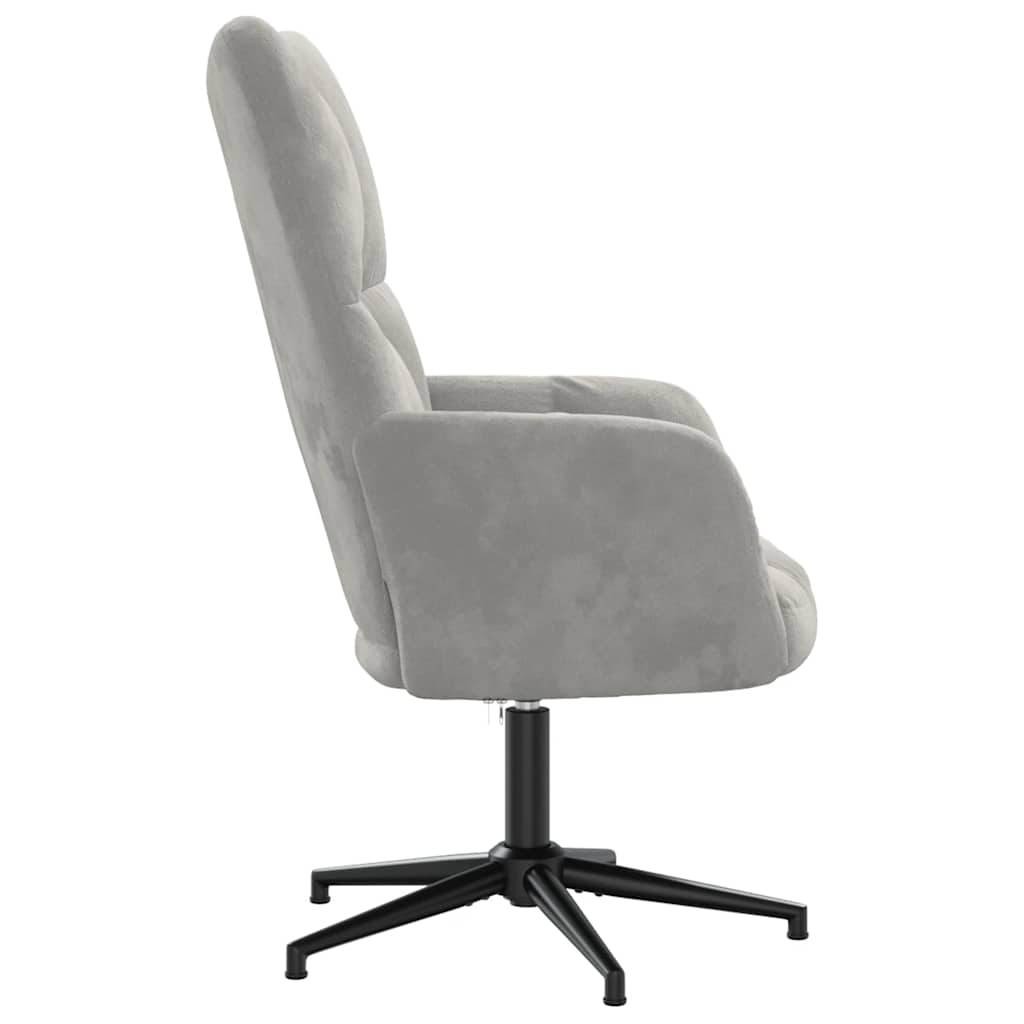 vidaXL Relaxsessel Hellgrau Samt