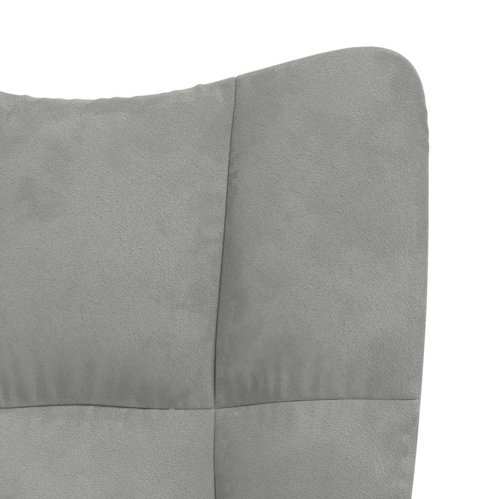 vidaXL Relaxsessel Hellgrau Samt