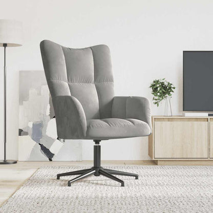 vidaXL Relaxsessel Hellgrau Samt