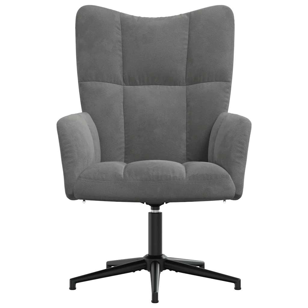 vidaXL Relaxsessel Dunkelgrau Samt