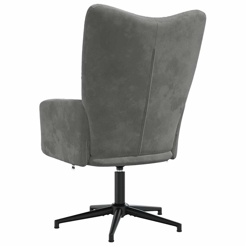 vidaXL Relaxsessel Dunkelgrau Samt
