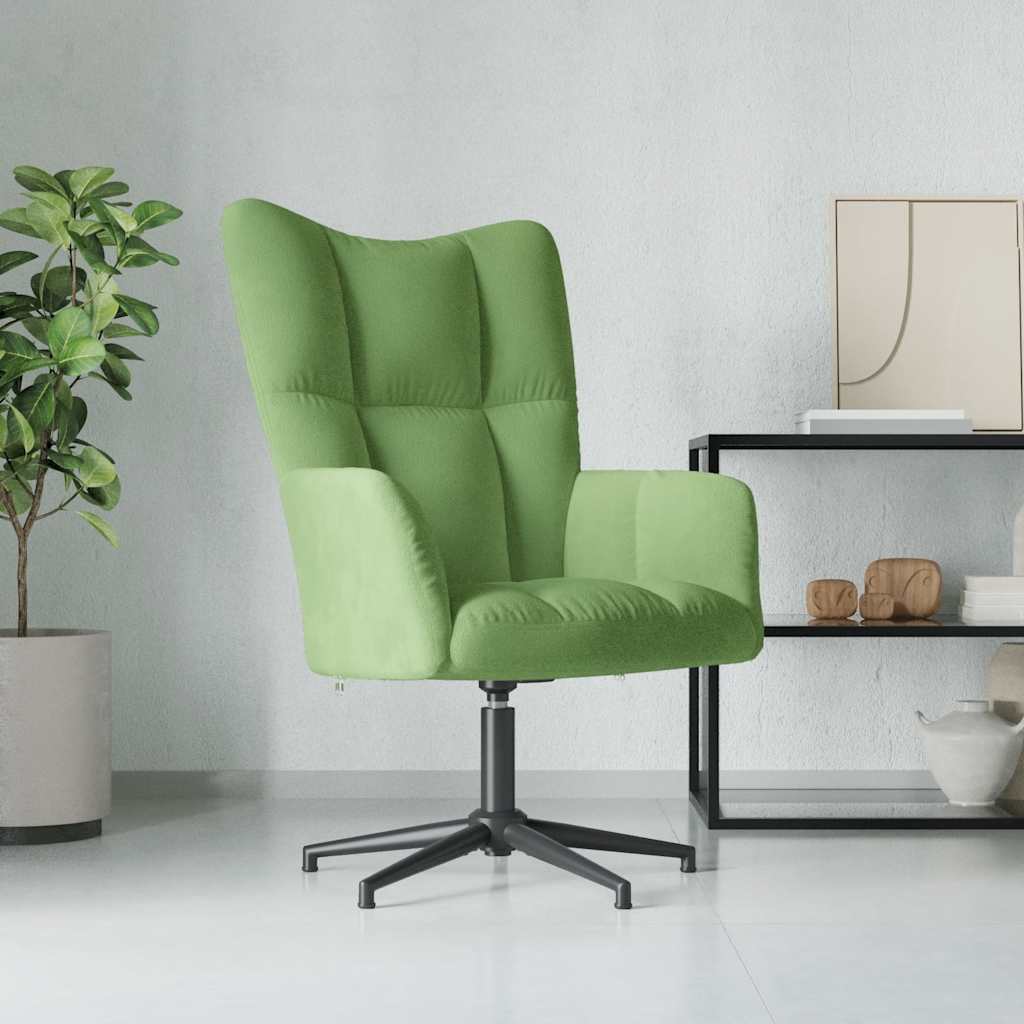 vidaXL Relaxsessel Hellgrün Samt