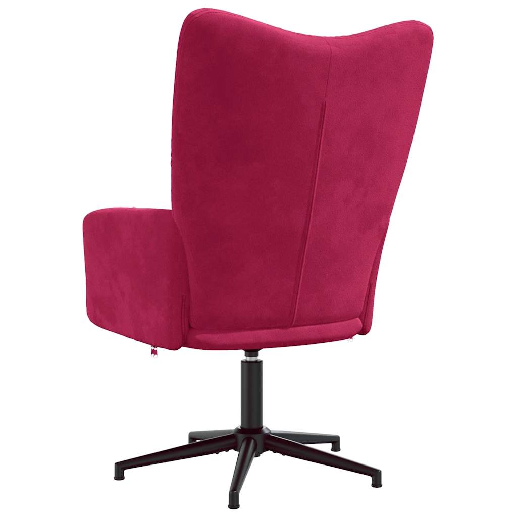 vidaXL Relaxsessel Weinrot Samt