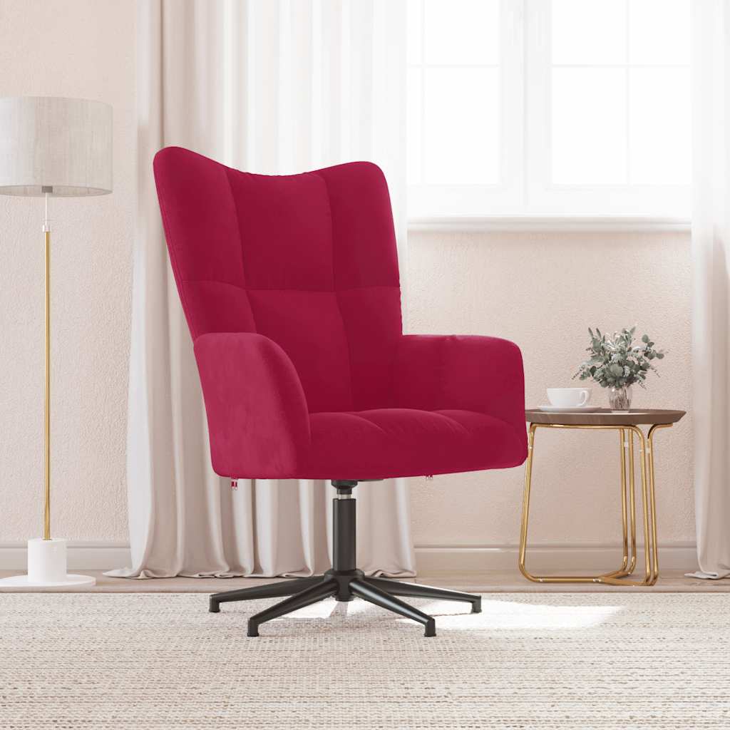 vidaXL Relaxsessel Weinrot Samt