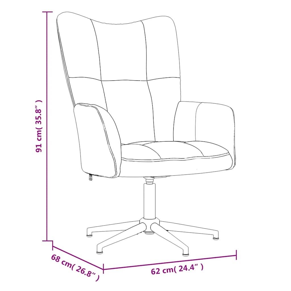 vidaXL Relaxsessel Cremeweiß Samt